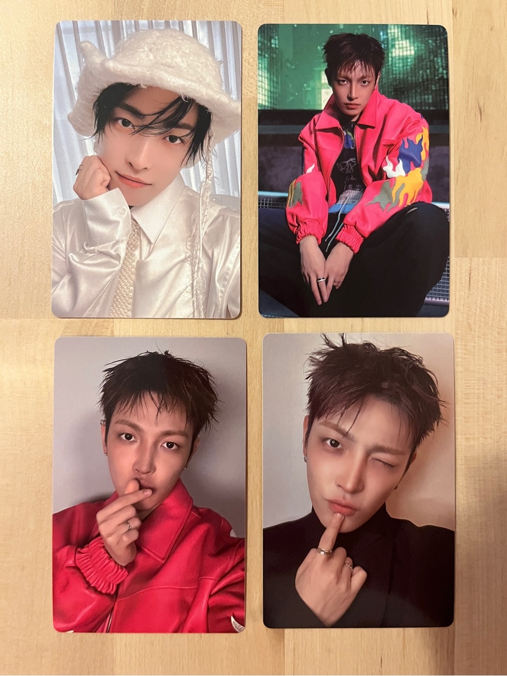 Set of four Hongjoong of Ateez photocards (set # 1)